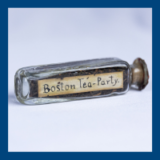 Boston Tea Party Tea ca. 1775 Glass, paper, cork, tea, wax
